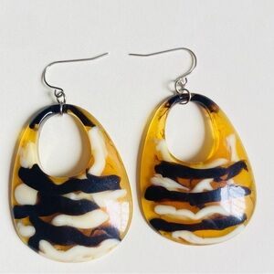 oval drop earrings